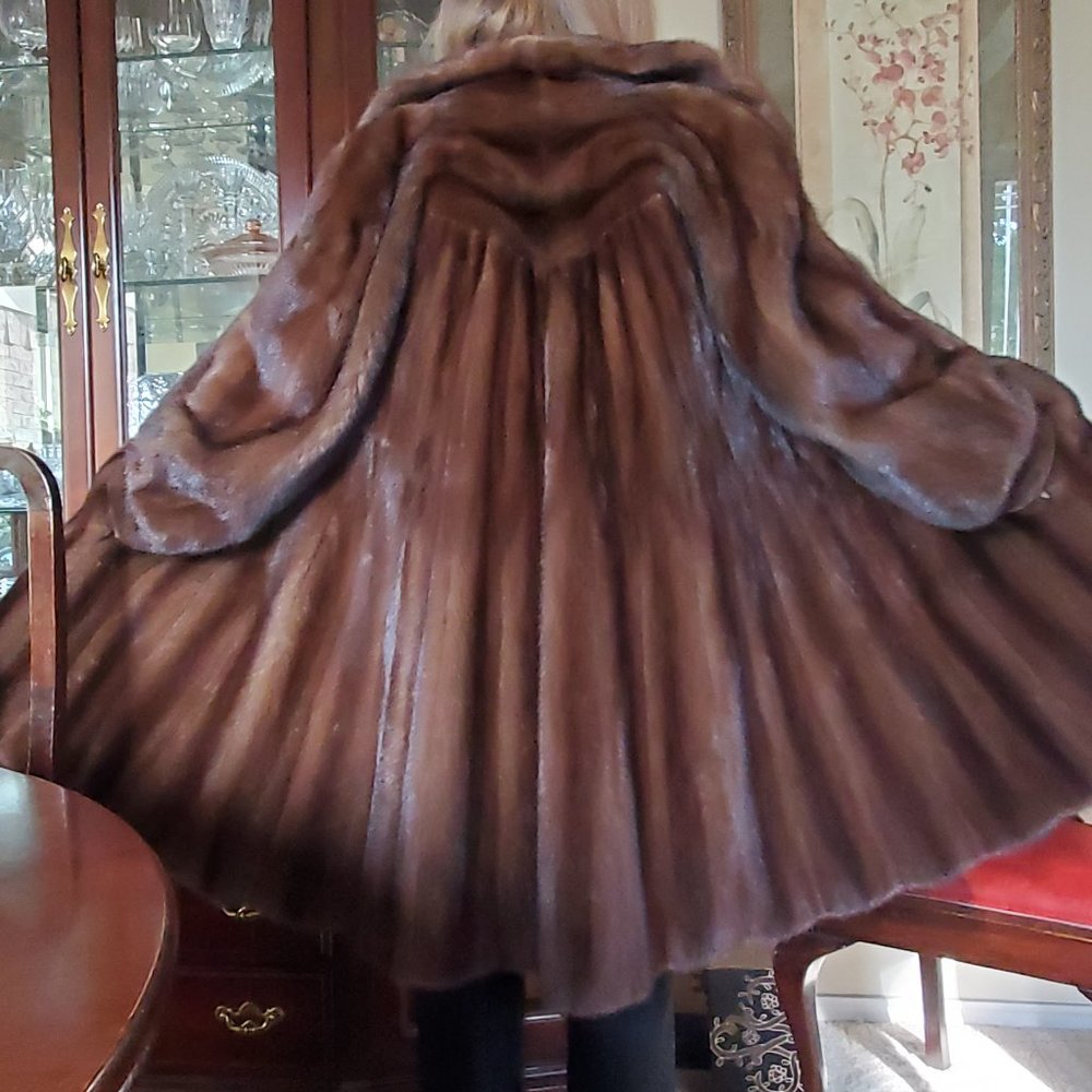 Koslow's mink stroller/swing coat, size M